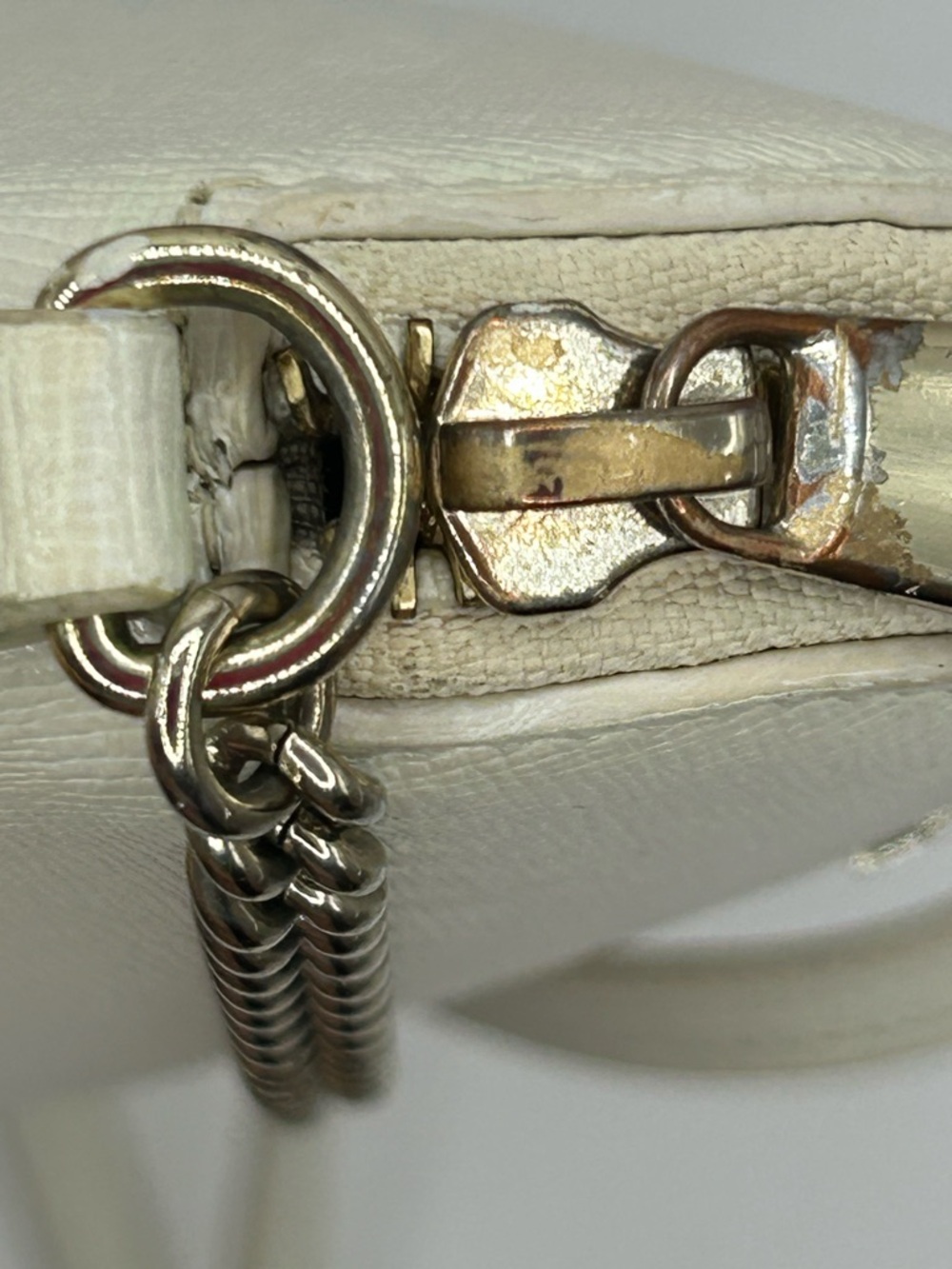 Furla Ivory Leather Crossbody Bag with Gold Hardware - Picture 7 of 8